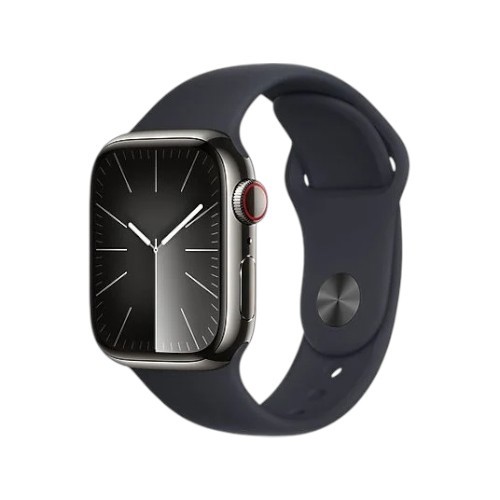 Apple Watch Series 9 GPS + Cellular MRJ93TU/A 41 mm Grafit Paslanmaz Çelik Kasa ve Gece Yarısı Spor Kordon - M/L Akıllı Saat