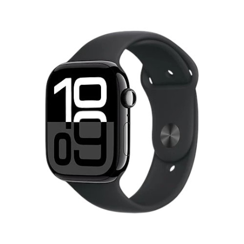 Apple Watch Series 10 GPS 42mm Jet Black Aluminium Case with Black Sport Band - M/L Akıllı Saat