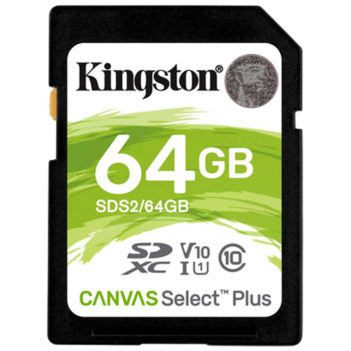 Kingston 64GB SDXC Canvas Select Plus Hafıza Kartı SDS2/64GB
